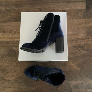 Report Blue Velvet Boots
